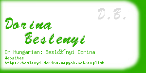 dorina beslenyi business card